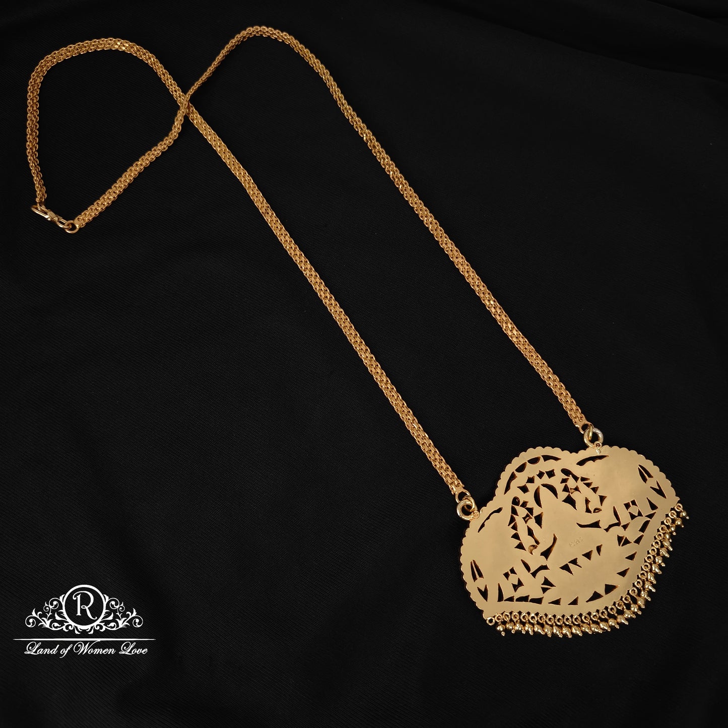 92.5 silver haram with Lakshmi Devi design -RCK258