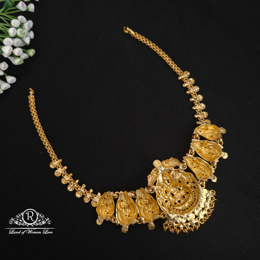 Silver Lakshmi Devi Design necklace -RCDS0450