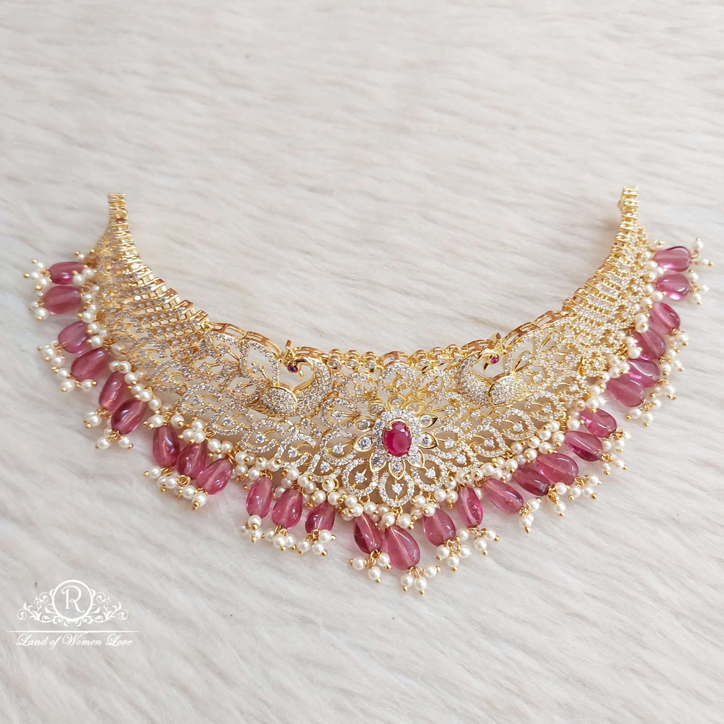 Silver CZ-Stones Chocker-S855