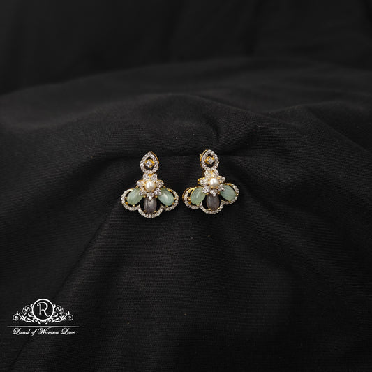 Amaya Beads Silver Diamond finishing Necklace set-RCDS019