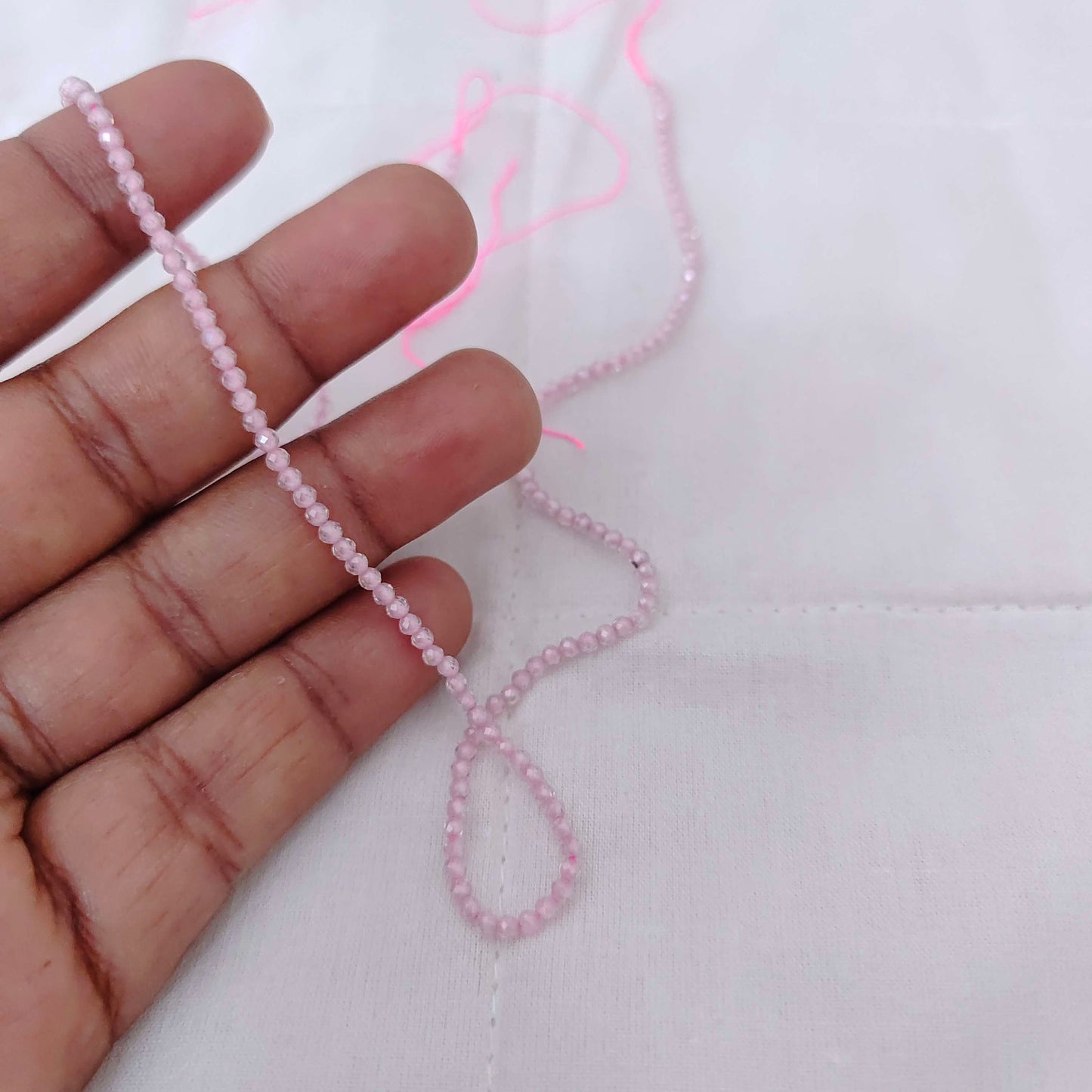 Light rose round cutting beads 2mm-RCMJ69