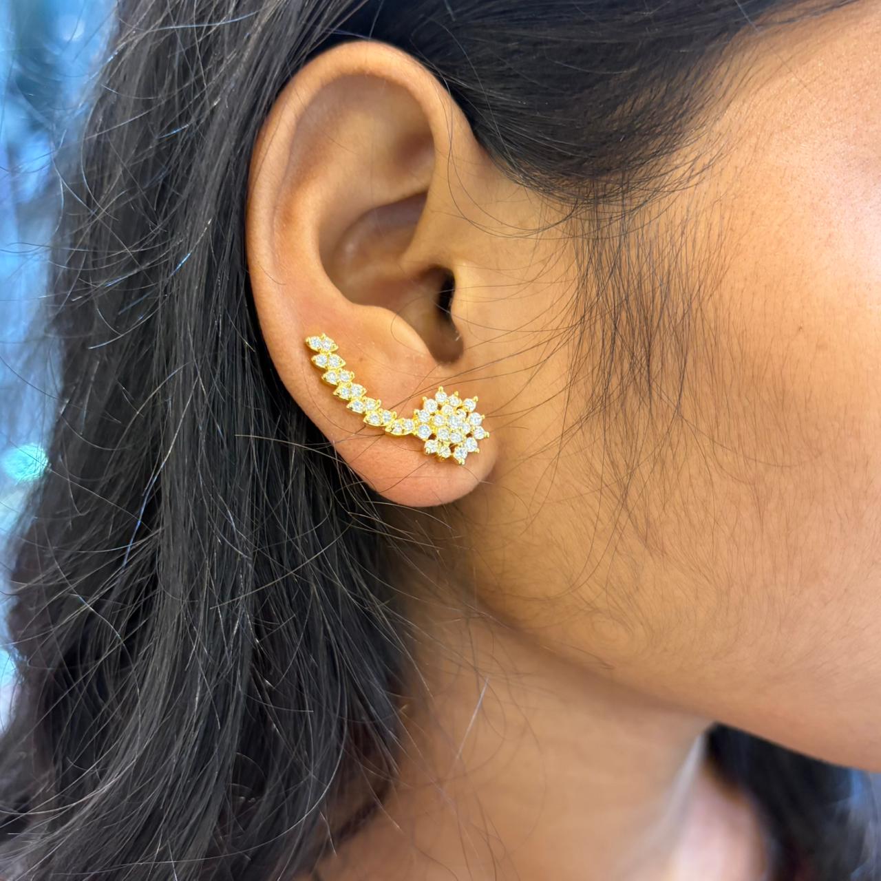 earrings silver earcuf design earrings -rcpj03 92.5 silver ramala jewelry / ramala collections