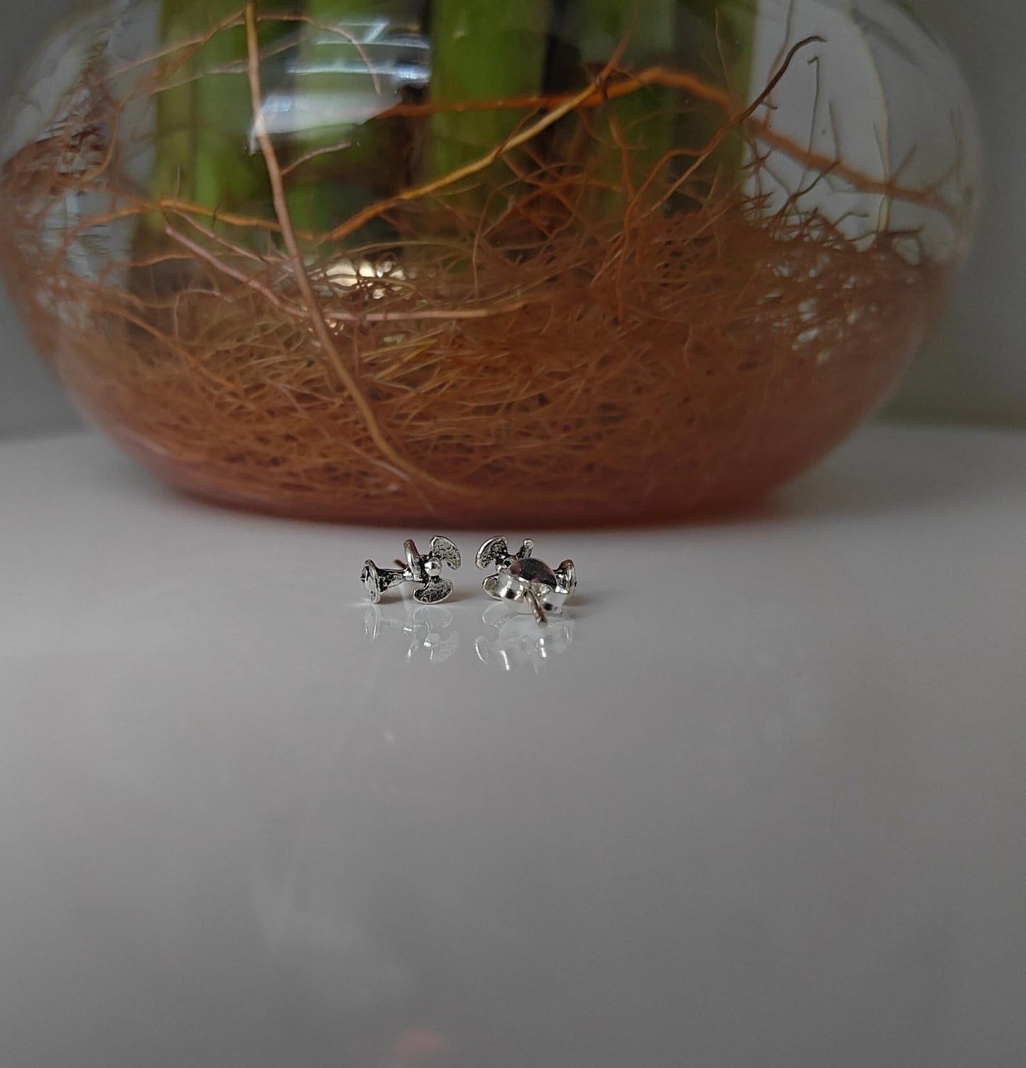 Silver fancy kids earring -RCHS13