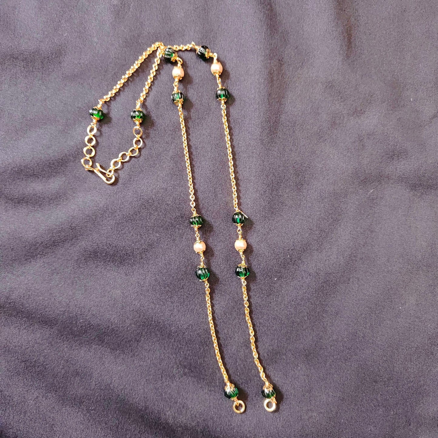 Silver gold polish chain design -RCV151