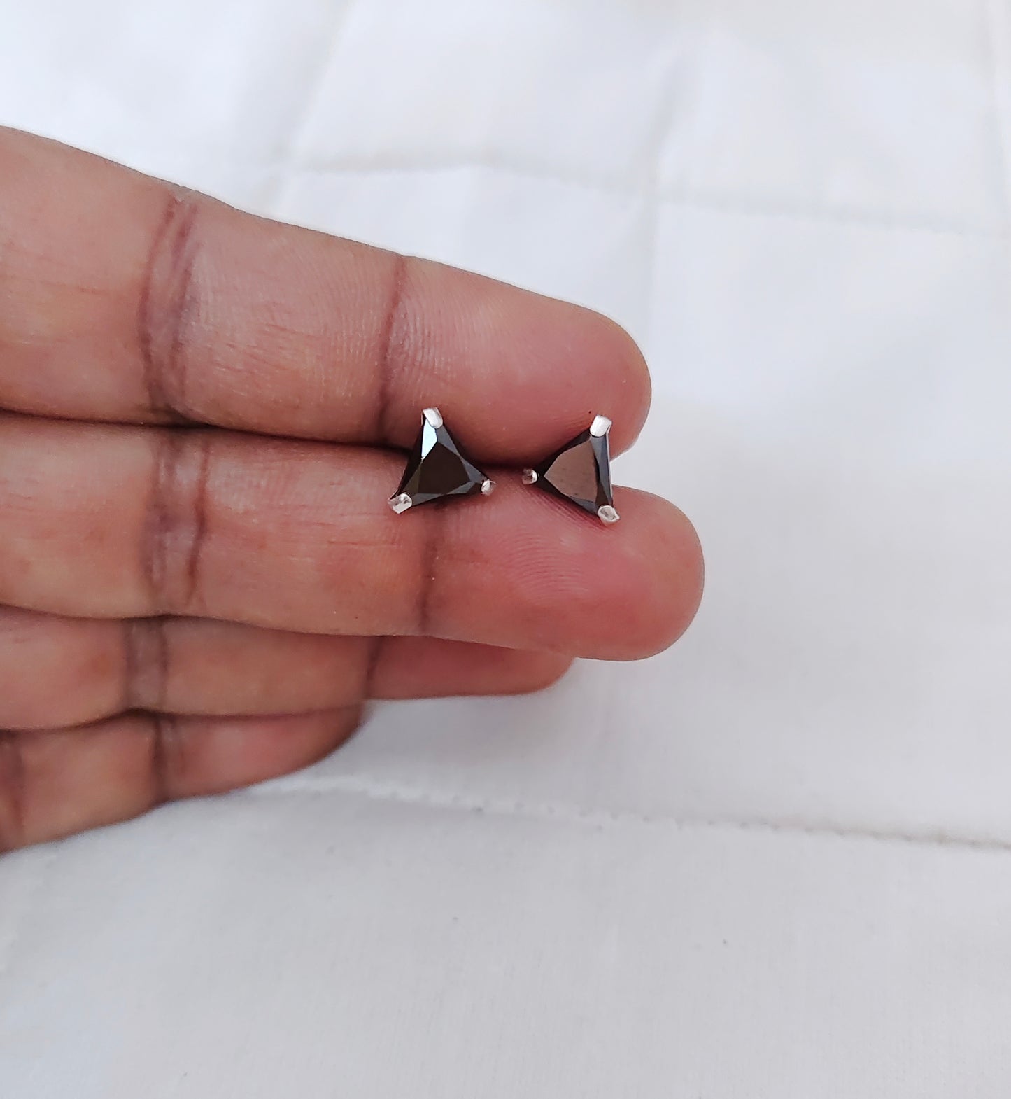 Silver earrings with nose pins - RCD207