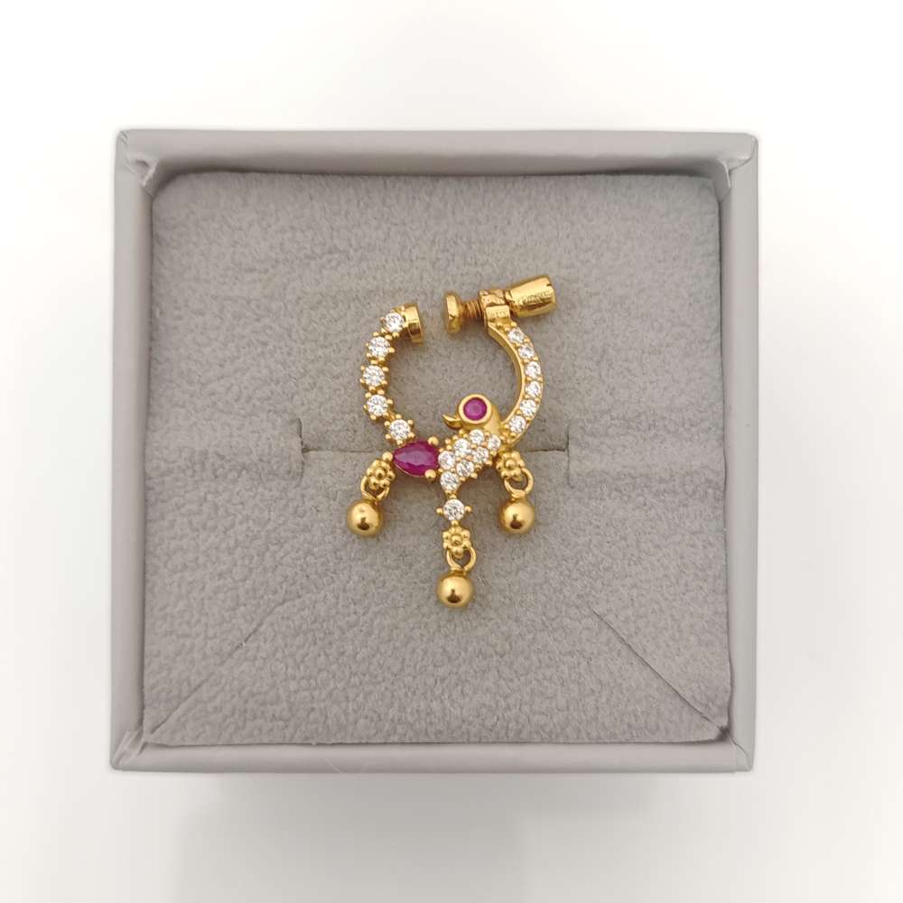 nose pin silver peacock model nose pin designs-rcm744 92.5 silver ramala jewelry / ramala collections