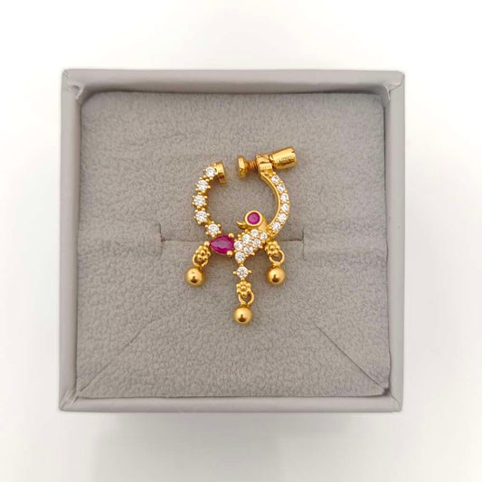 nose pin silver peacock model nose pin designs-rcm744 92.5 silver ramala jewelry / ramala collections