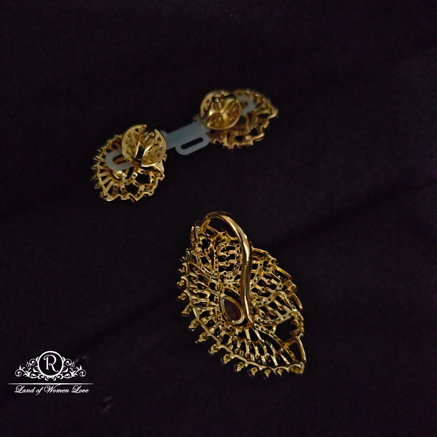 Silver CZ- stone earrings -RCDS426