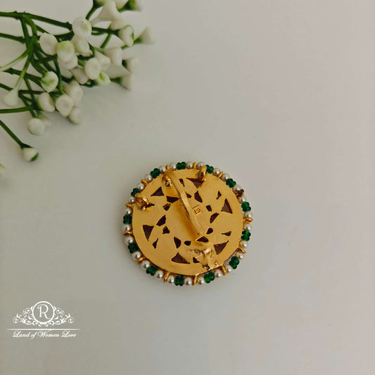 Simple and Cute kundan silver pendant -RCN13