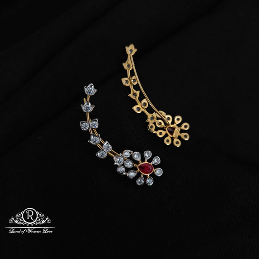 92.5 silver simple and Cute diamond replica earcuffs -RCSD17-1