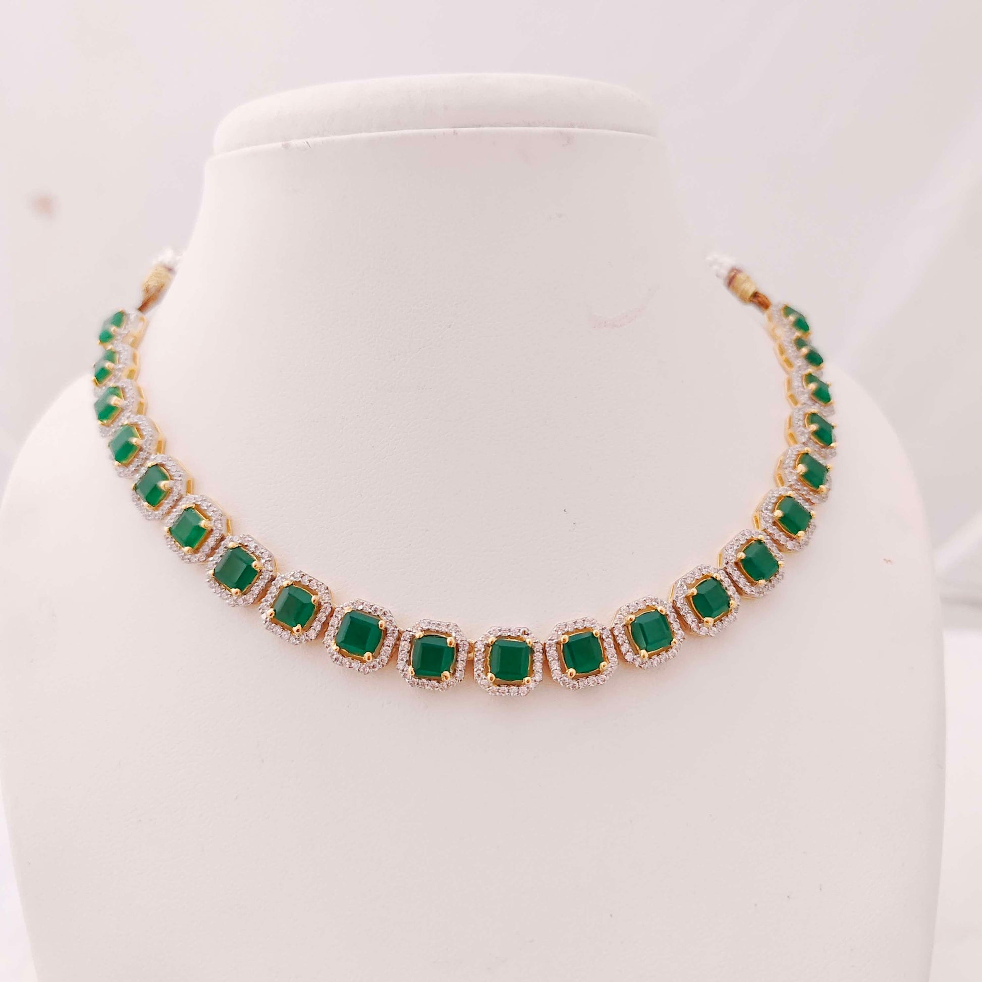 necklace silver cz-gold polish necklace designs -rcp058 cz 92.5 silver ramala jewelry / ramala collections