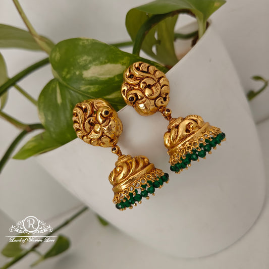 earrings 92.5 silver simple and cute jhumkas with hangings -rcm351 92.5 silver ramala jewelry / ramala collections