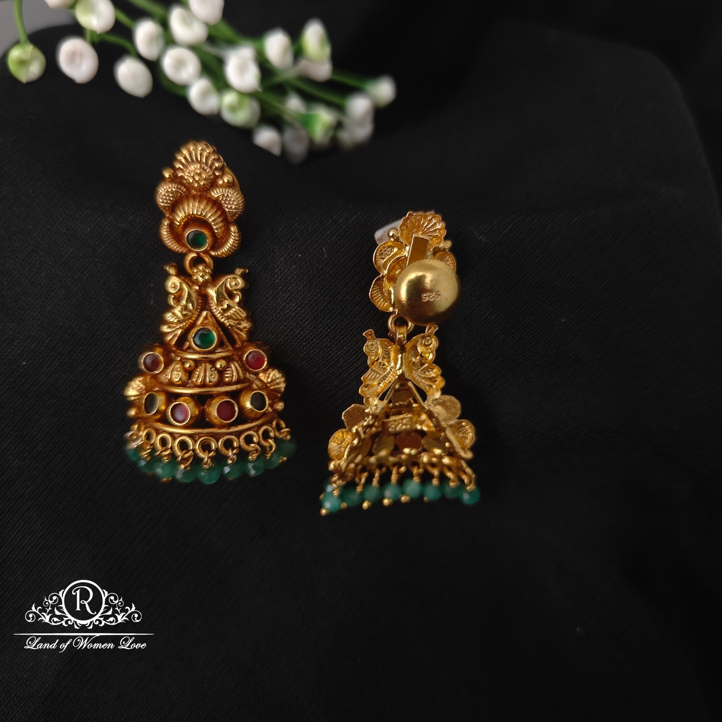 92.5 silver simple and Cute earrings - RCJR981