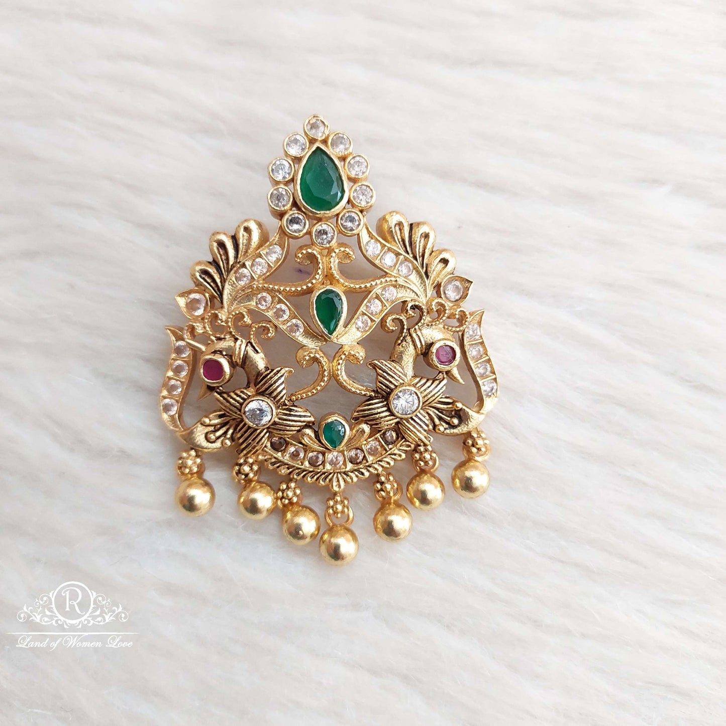 silver nakshi peacock locket-s982 92.5 silver ramala jewelry / ramala collections