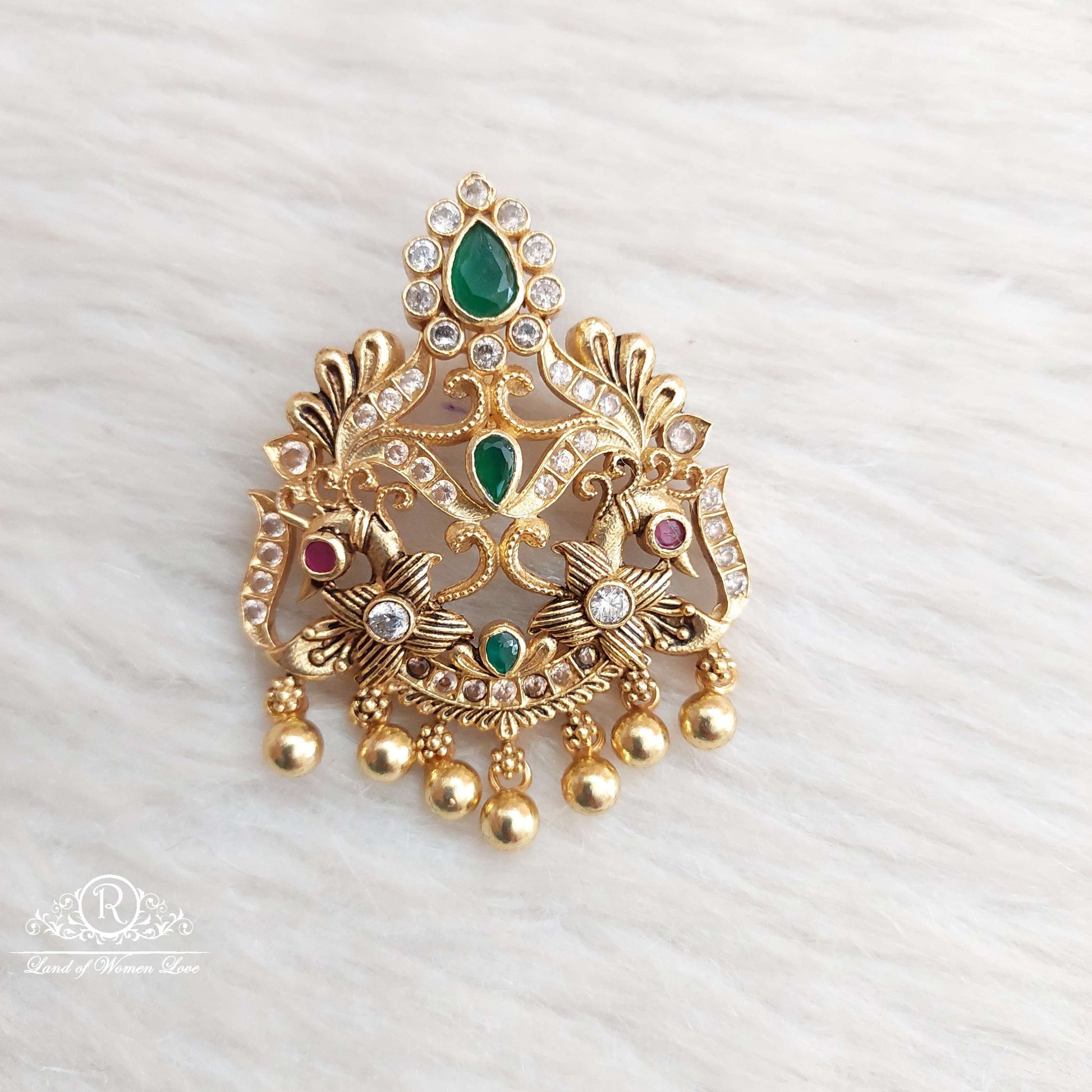 silver nakshi peacock locket-s982 92.5 silver ramala jewelry / ramala collections