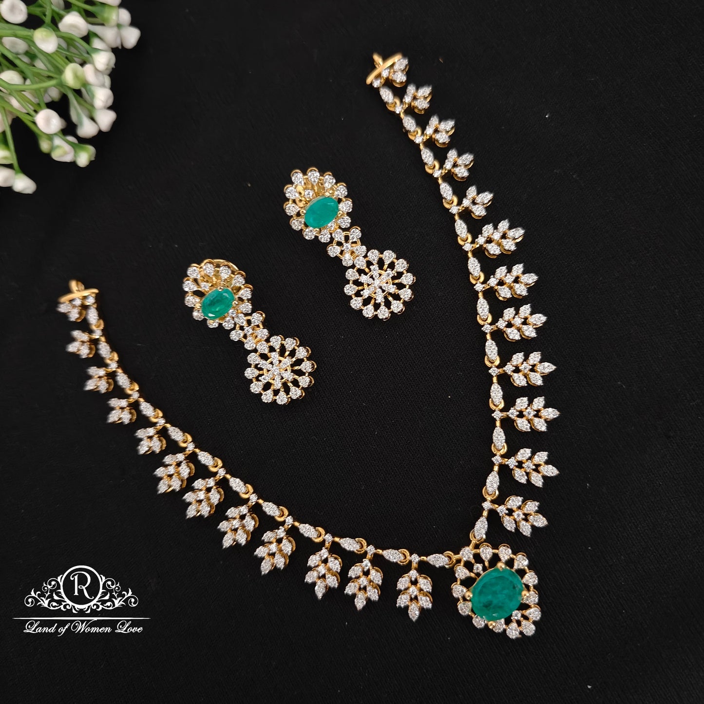 earrings silver pendant necklace with earrings 92.5 silver ramala jewelry / ramala collections