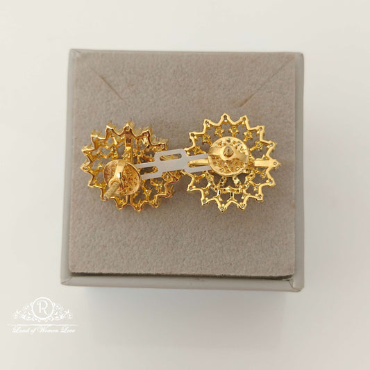 Silver Diamond Replica Design CZ-Stones Earrings-RCCP63