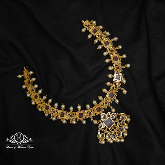 92.5 Silver CZ- stones Necklace-RC89-60M10