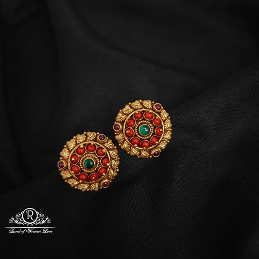 stud 92.5 silver corals nakhi studs-rcjr829 92.5 silver ramala jewelry / ramala collections