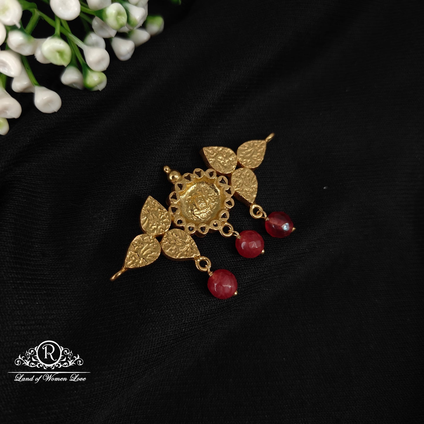 92.5 silver kundhan  mala locket cum chocker pendant with hanging -RCL62-5