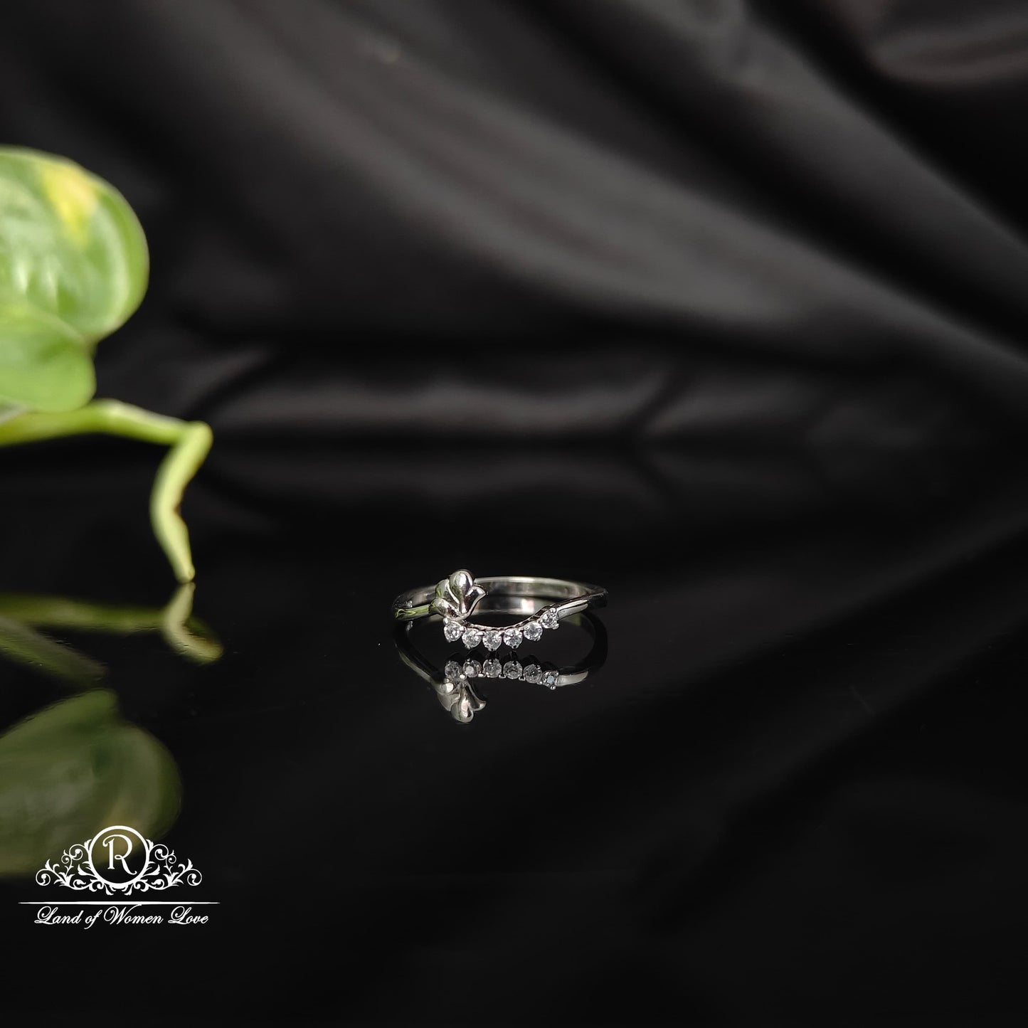 ring silver rodhium polish finger ring-rcra66 92.5 silver ramala jewelry / ramala collections