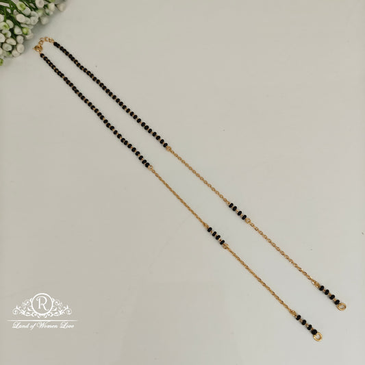 92.5 silver simple and cute black beads 92.5 silver ramala jewelry / ramala collections