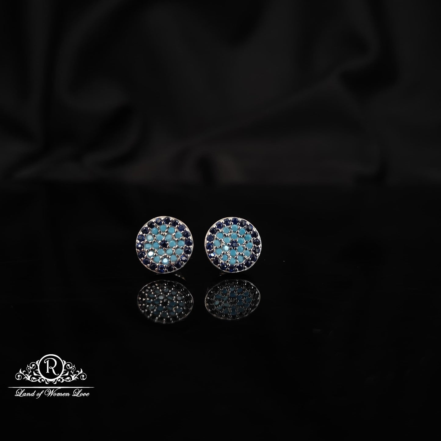 stud silver earrings -rchs38-1 92.5 silver ramala jewelry / ramala collections