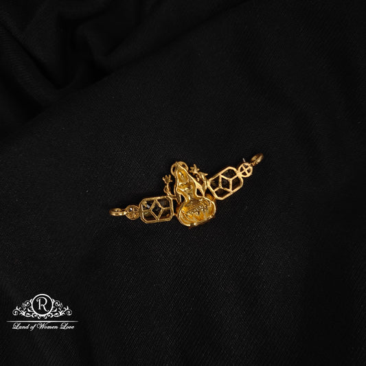 92.5 Silver Lakshmi Devi Design Mala locket-RCM285