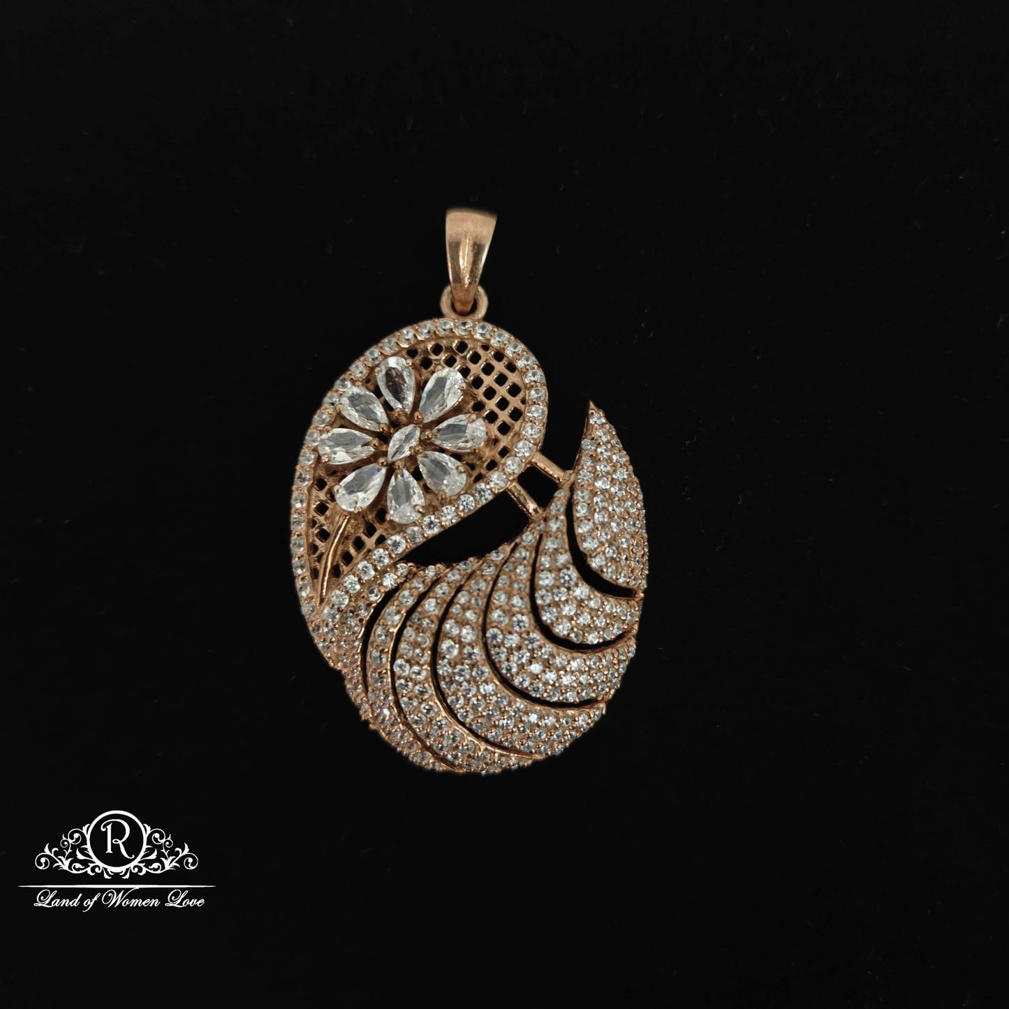 flower design silver locket-rc94-187m03 92.5 silver ramala jewelry / ramala collections