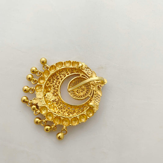 Silver base gold polish pendant -RCC047