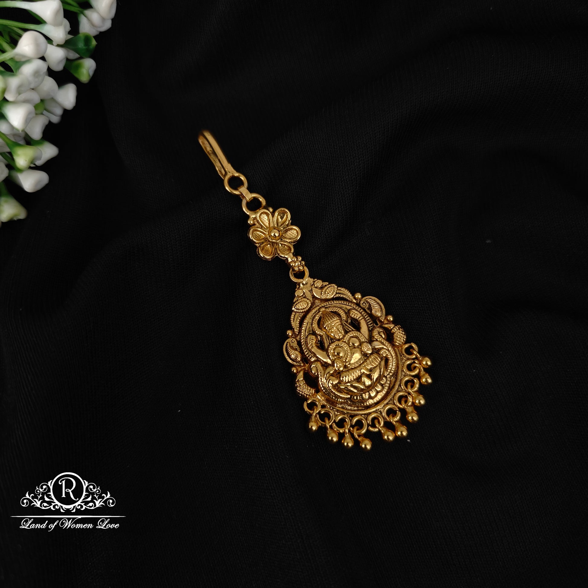 maang tikka 92.5 silver simple and cute tikka - rcm1162 92.5 silver ramala jewelry / ramala collections