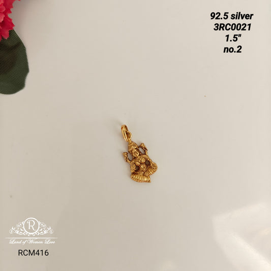 earrings silver lakshmi devi design locket -rcm416 92.5 silver ramala jewelry / ramala collections