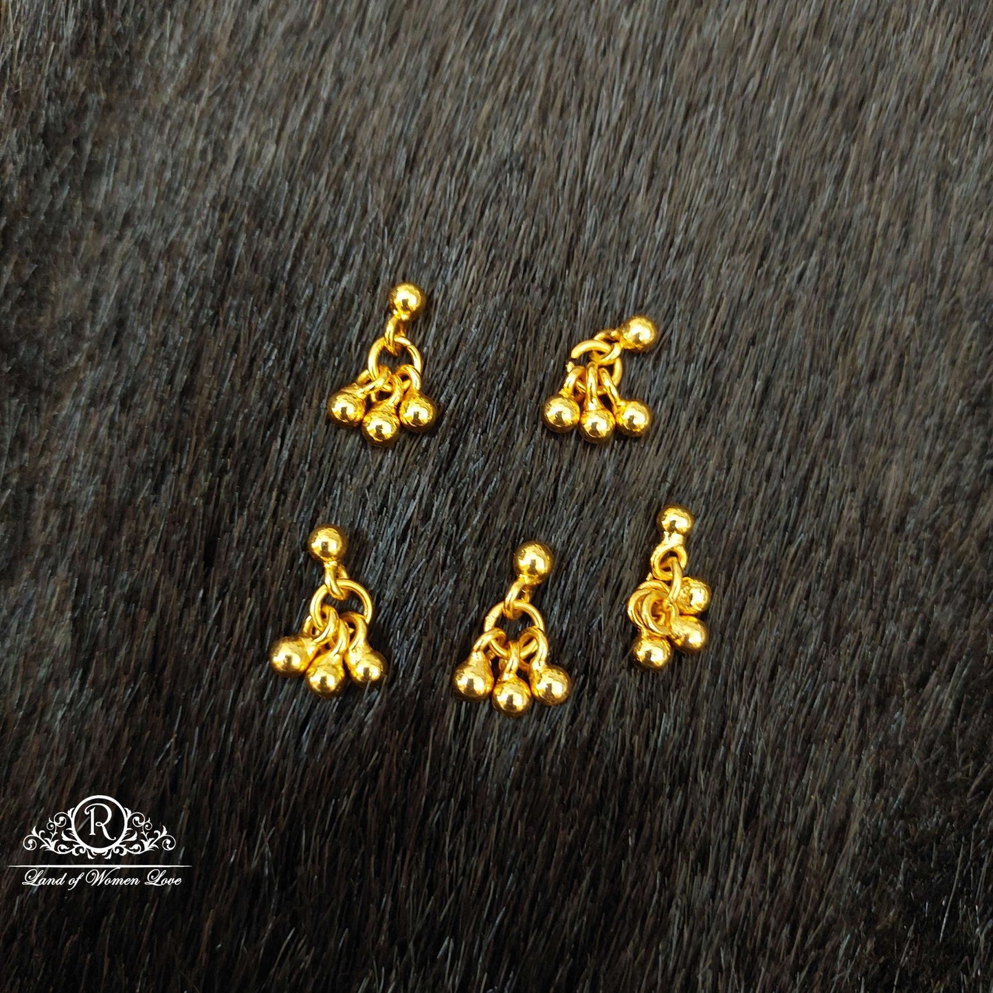 Silver Hanging Gold Balls Design-JR95(single piece)