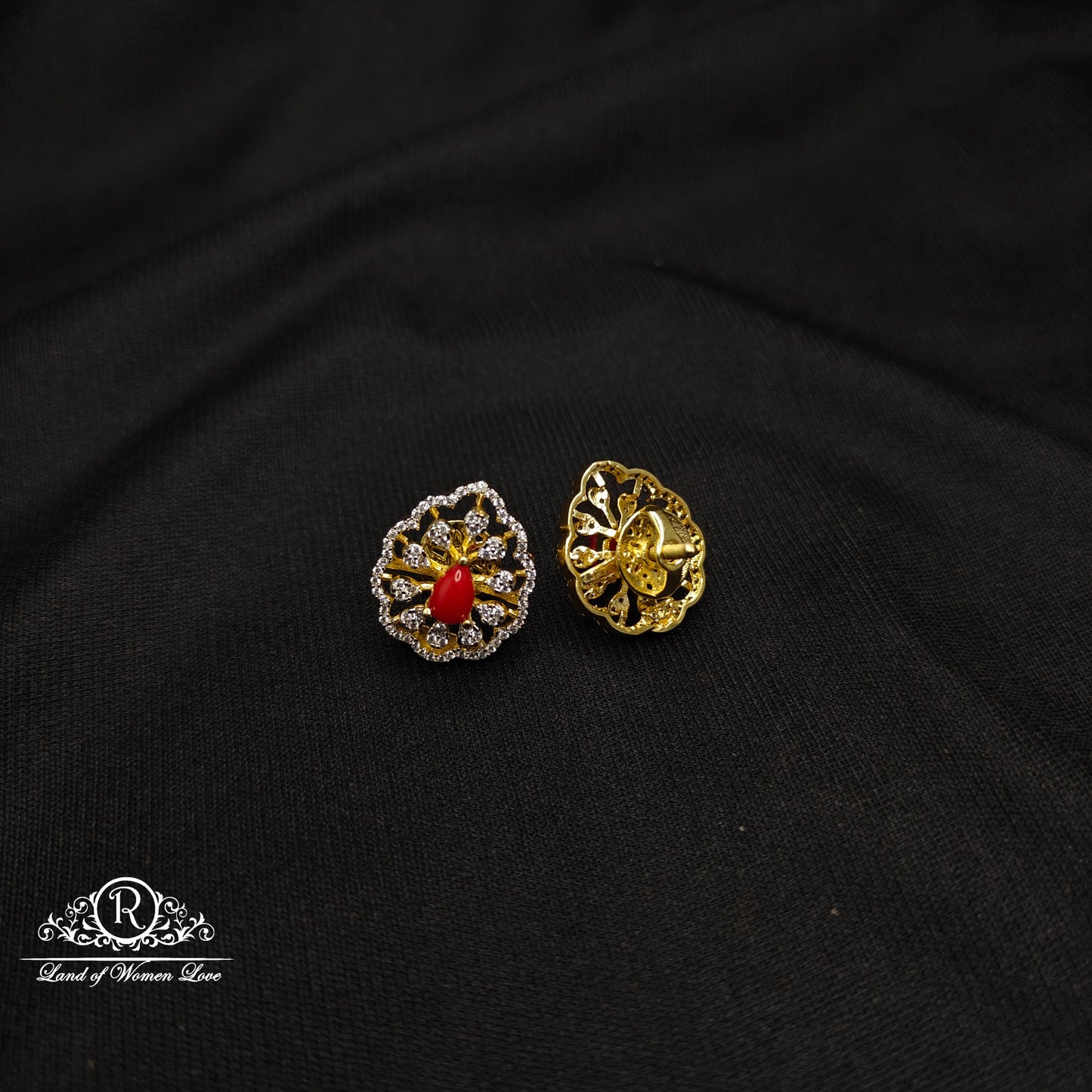 Corals Diamond finishing Necklace set-RCDS028