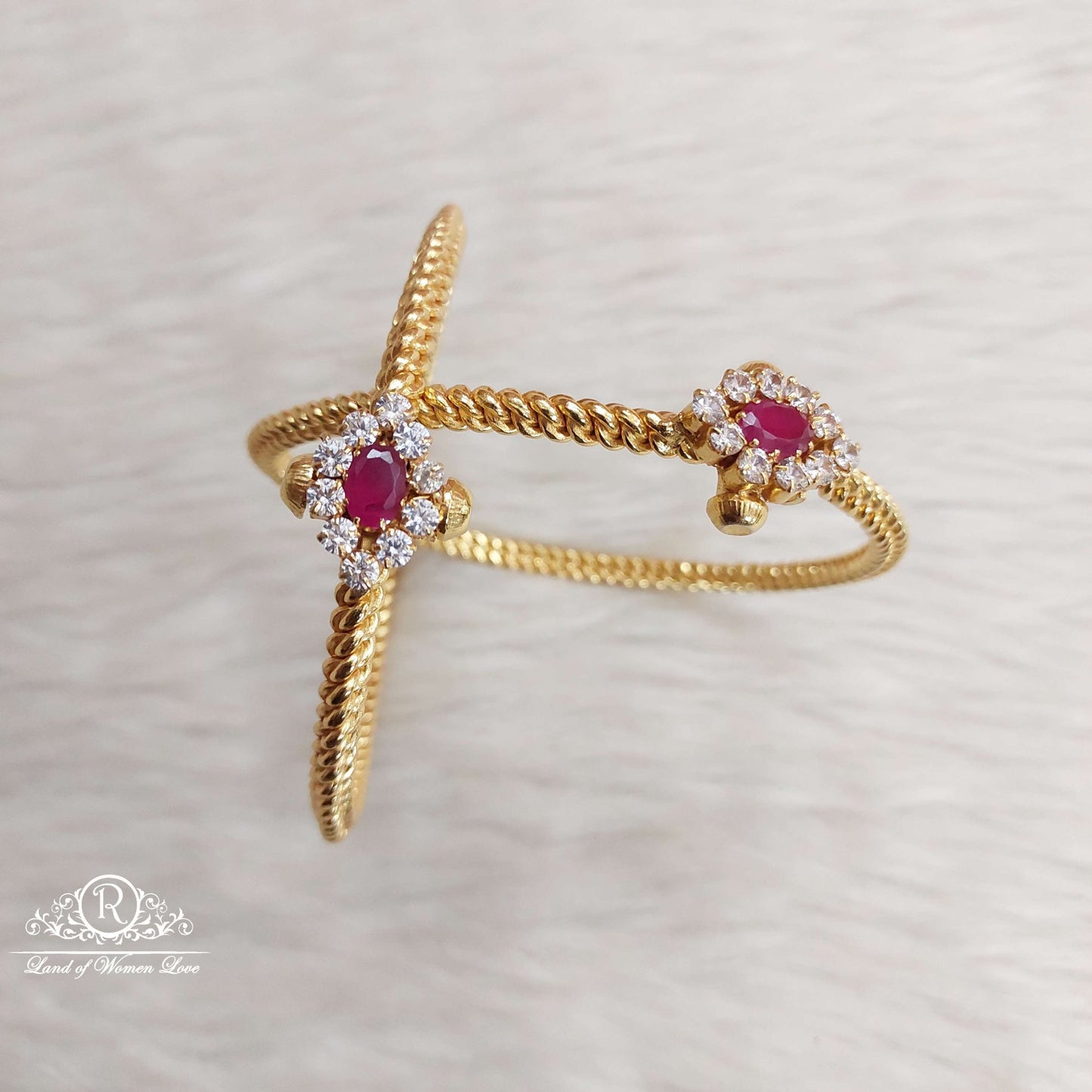 Silver Open Type Bangles-S235