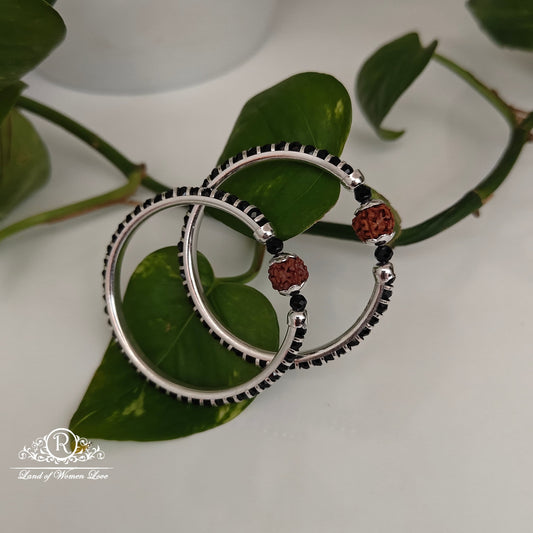 bangle silver black beads rudhraksha kids bangles-rc94-00rc2 92.5 silver ramala jewelry / ramala collections