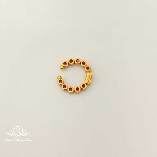 Silver Kempu Stones Design Nose pin-RC87-60P23