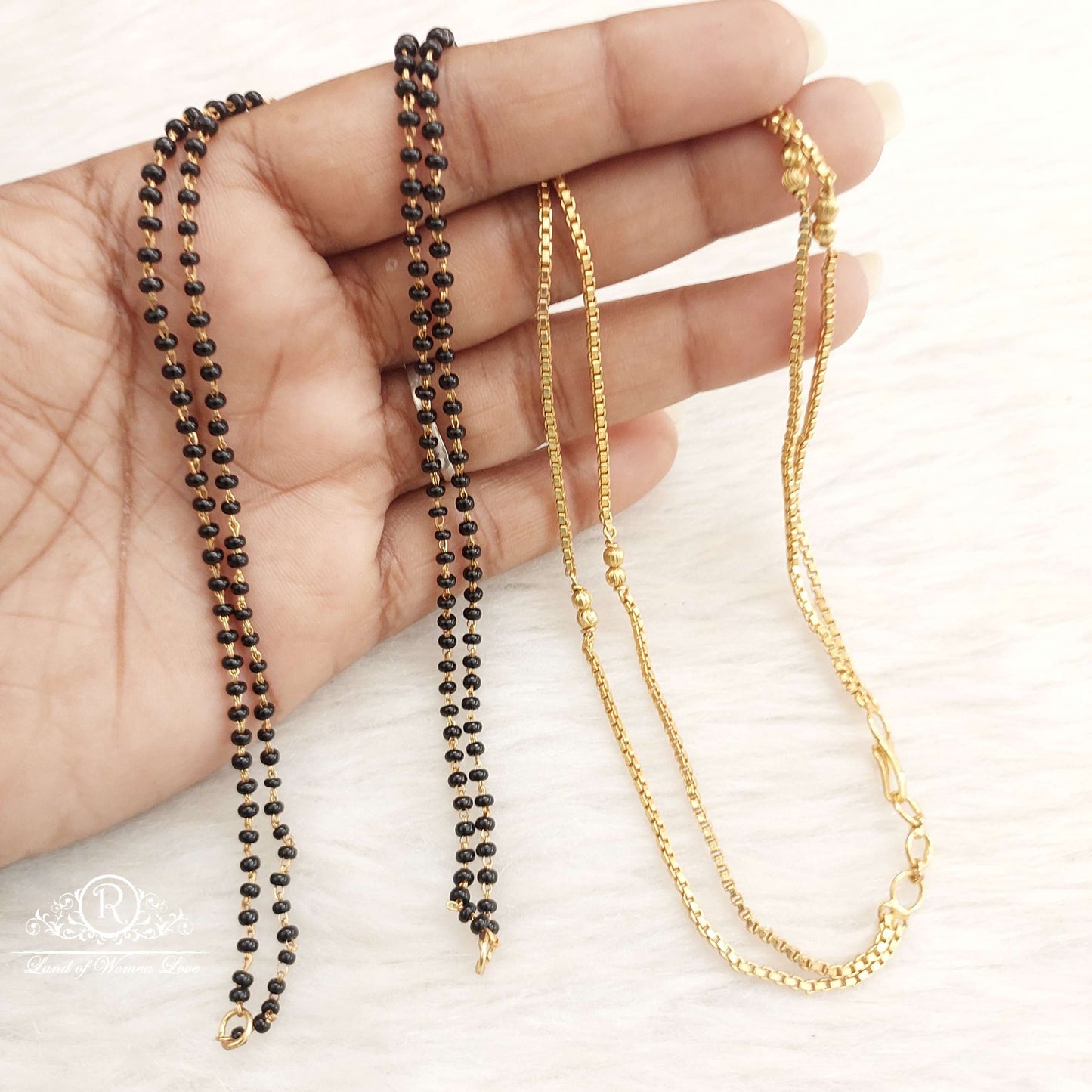 Silver Black Beads-H062