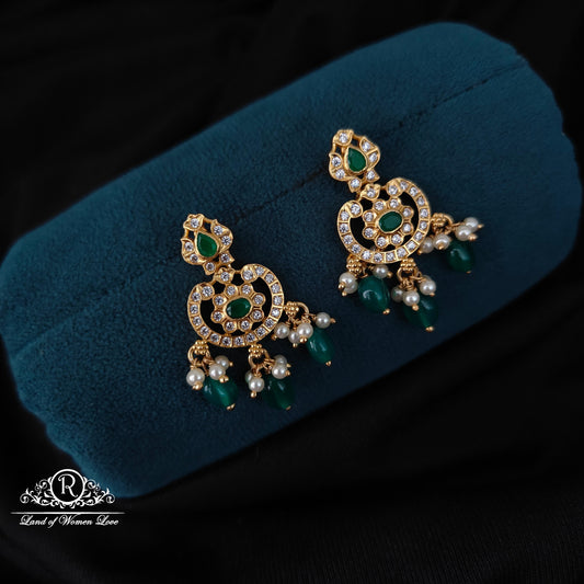 earrings 92.5 silver simple and cute earrings with hangings -rcm365 92.5 silver ramala jewelry / ramala collections