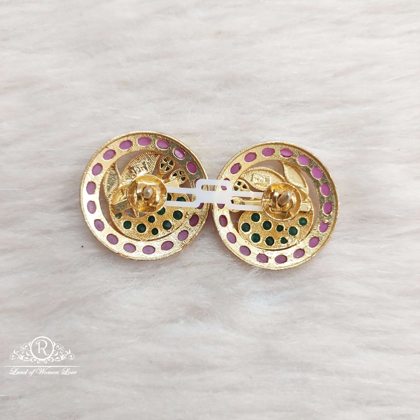 Silver Peacock Stud Earrings-SA207