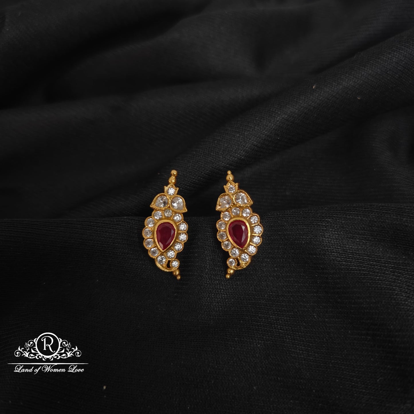 earrings silver mango earrings -rccp283 ruby 92.5 silver ramala jewelry / ramala collections