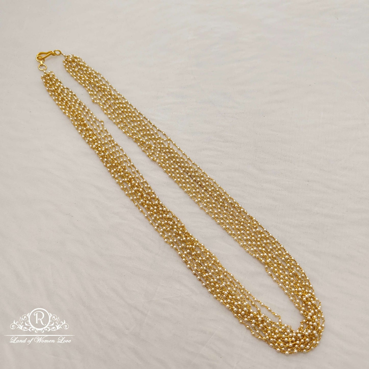 Silver pearl chain-RCH376