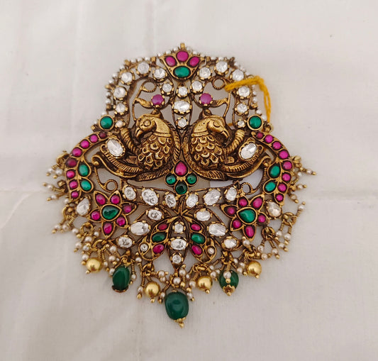 silver cz-gold polish locket design -rcm567 cz 92.5 silver ramala jewelry / ramala collections