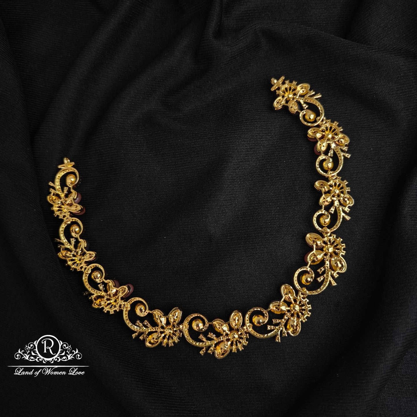 Silver gem stone necklace-RCCP256