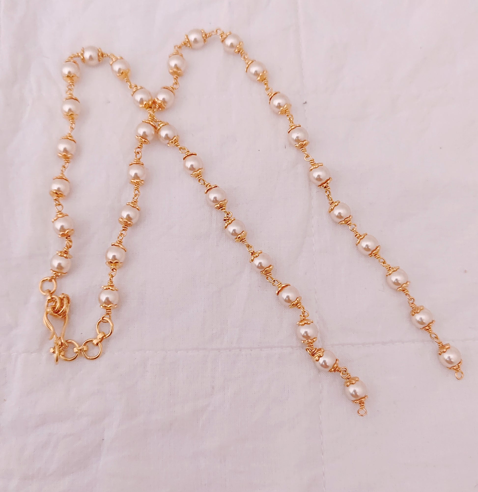 chain silver base gold polish beads chain-rch299 92.5 silver ramala jewelry / ramala collections