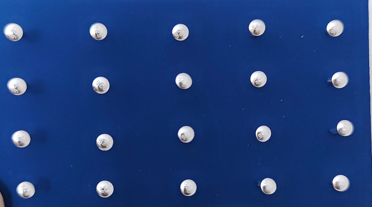 Silver earrings with nose pins - RCD207