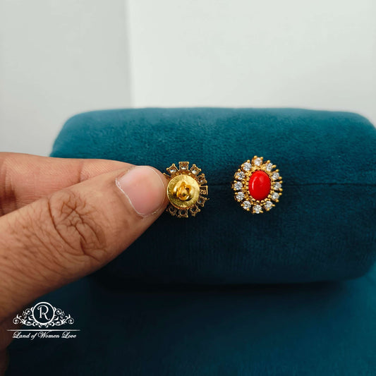 Beautiful Silver coral studs -RC94-60M94