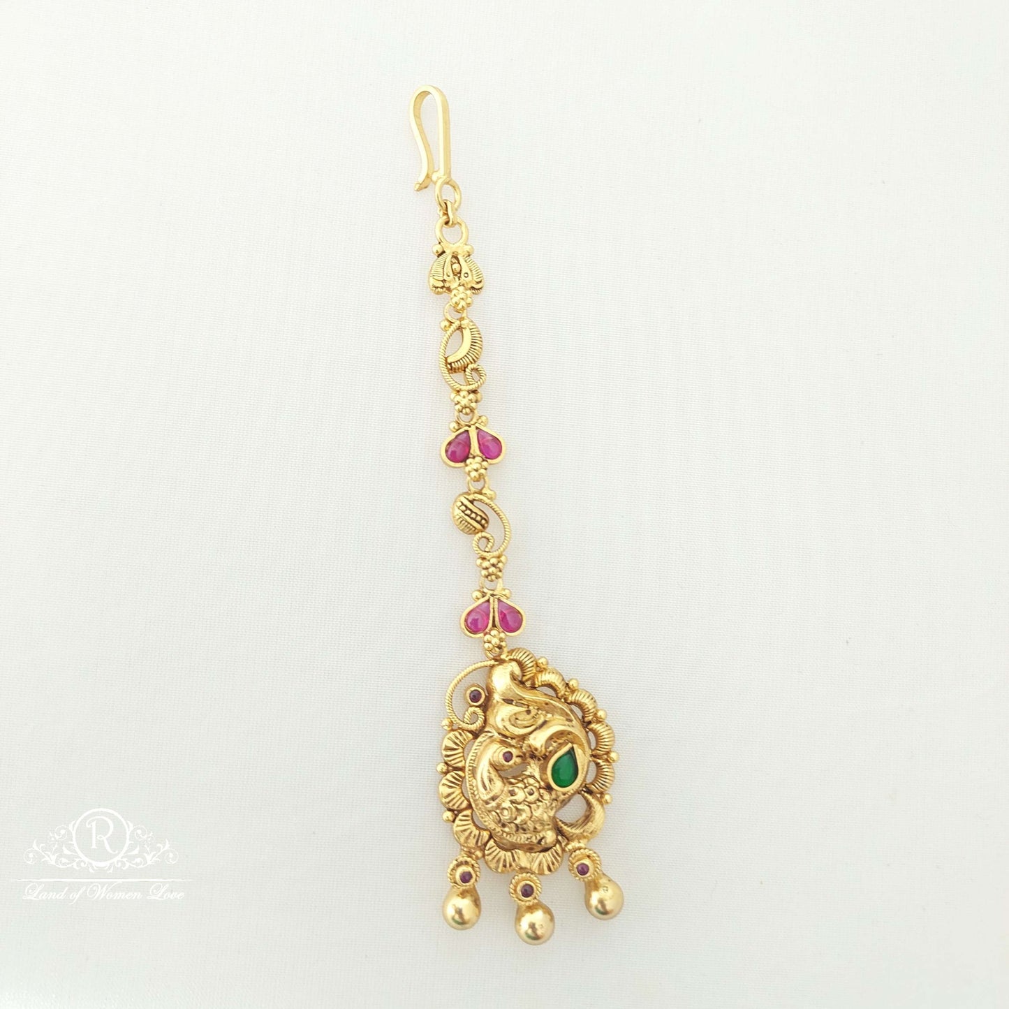 silver nakshi peacock design tikkas-sa382 92.5 silver ramala jewelry / ramala collections