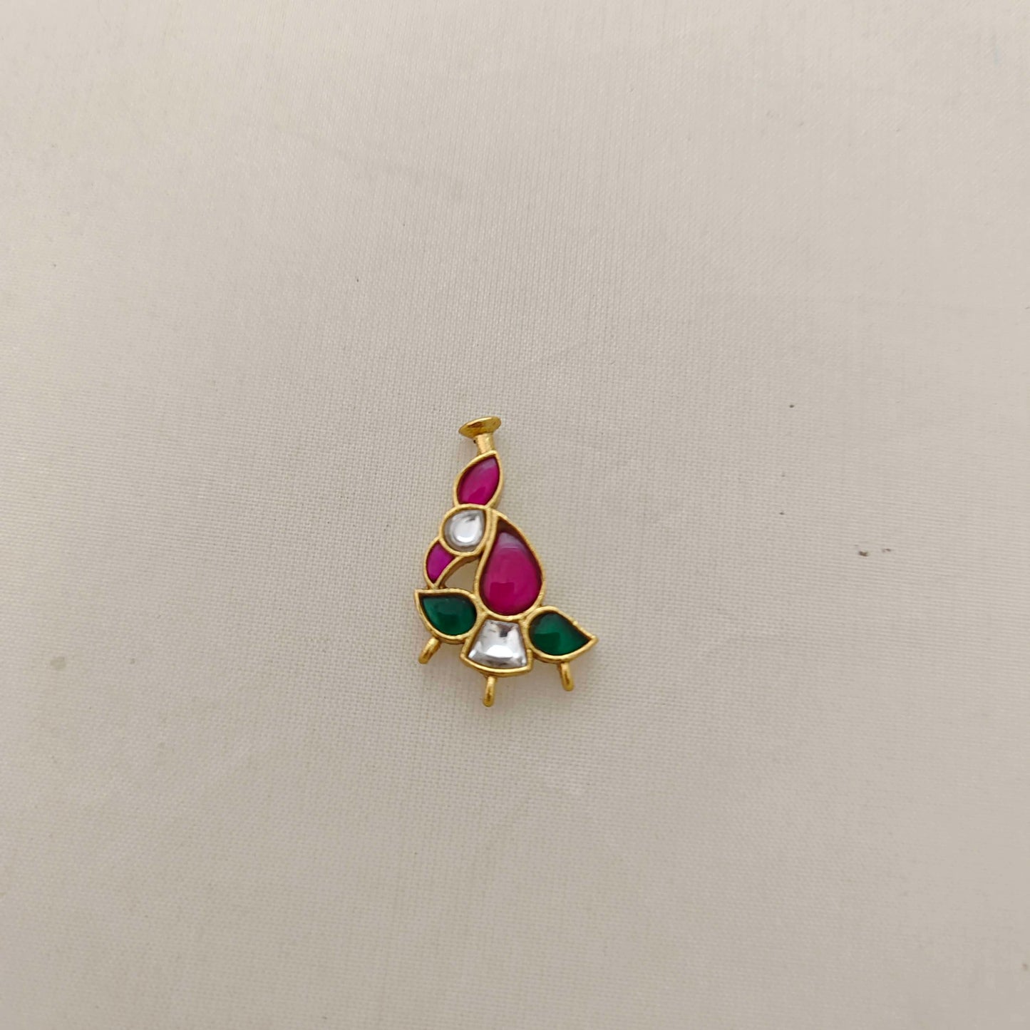pendant silver kundan peacock pendant -rcd272 kundan 92.5 silver ramala jewelry / ramala collections