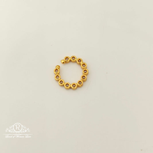 Silver White Stones Design Nose pin-RC87-60P24